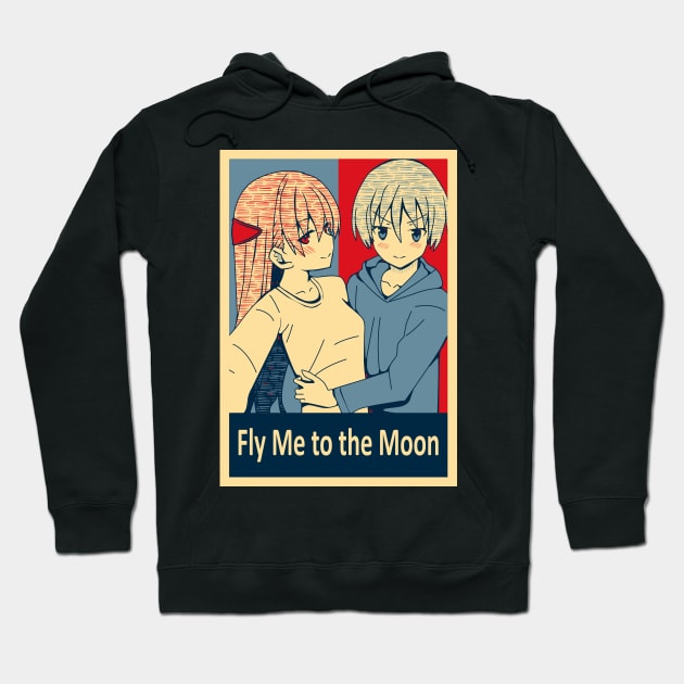 Tonikaku Kawaii - Fly Me to the Moon Anime Poster Hoodie by Dokey4Artist